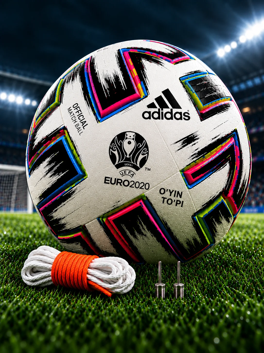 ⚽ Adidas UEFA EURO 2020 Match Ball — Size 5 ⚪⚫🩷🔵🟢
