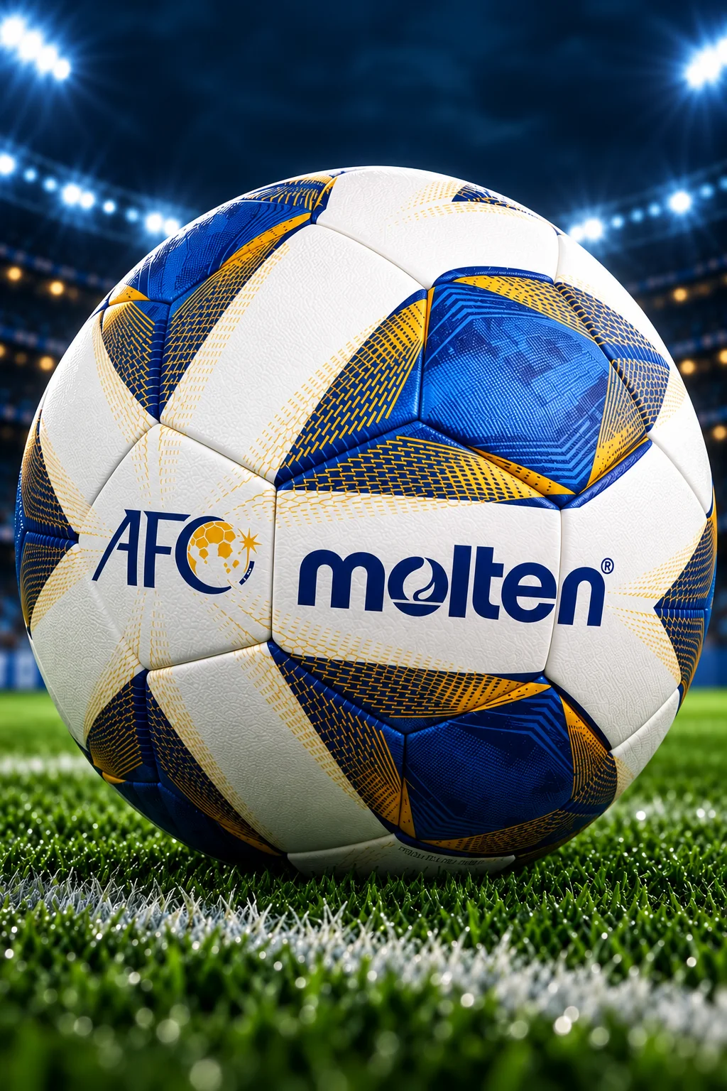 ⚽ Molten AFC Official Match Ball — Size 5 ⚪🔵🟡