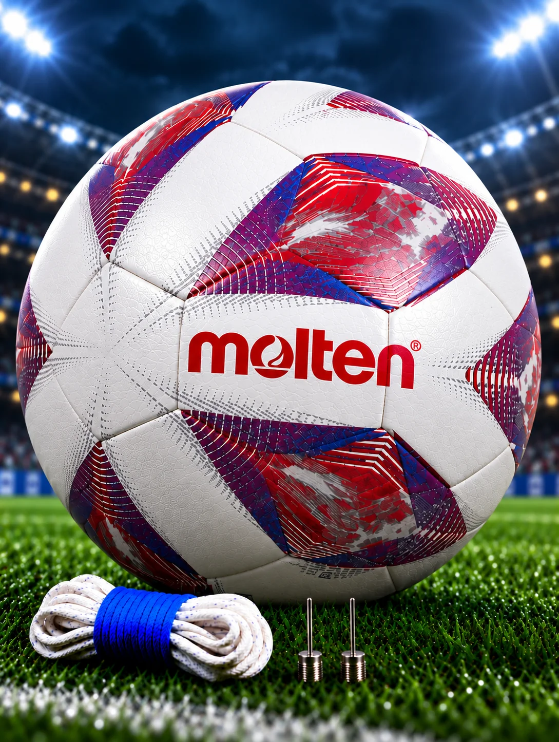 ⚽ Molten  Match Ball — Size 5 ⚪🔴🔵