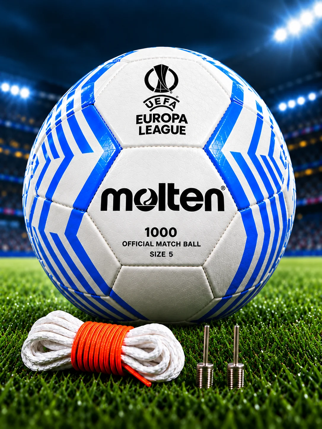 ⚽ Molten 1000 UEFA Europa Conference League Match Ball — Size 5 ⚪🔵⚫