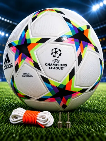⚽ Adidas UEFA Champions League Match Ball — Size 5 ⚪🟢🟣🔵🟠